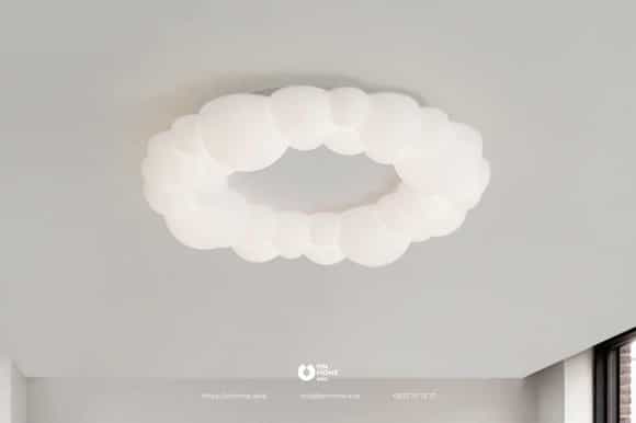 Đèn ốp trần bằng nhựa hình đám mây