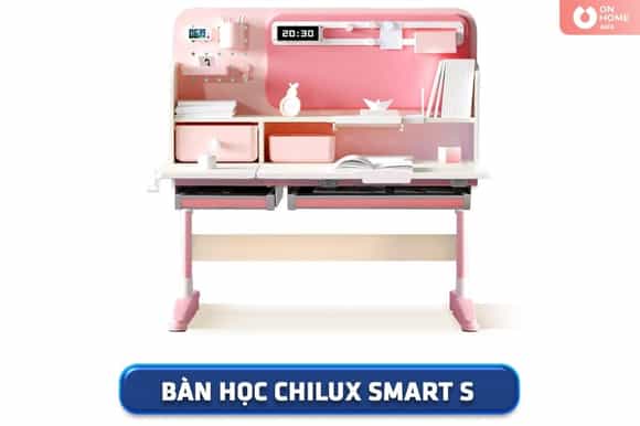 Bàn học thông minh Chilux Smart S màu hồng