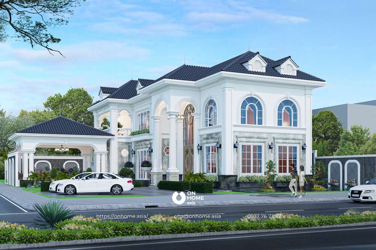 Biệt thự 2 tầng mái Thái đẹp