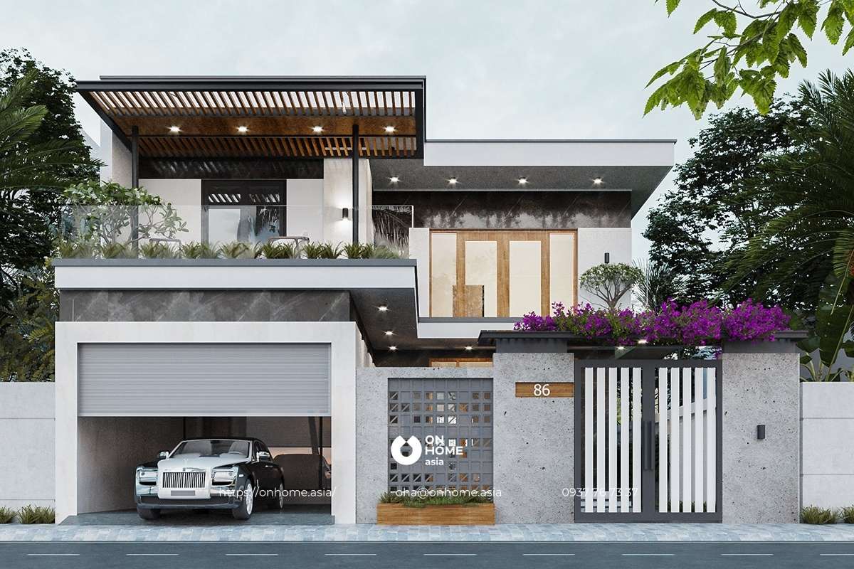 Mẫu biệt thự 2 tầng kiểu Pháp đẳng cấp