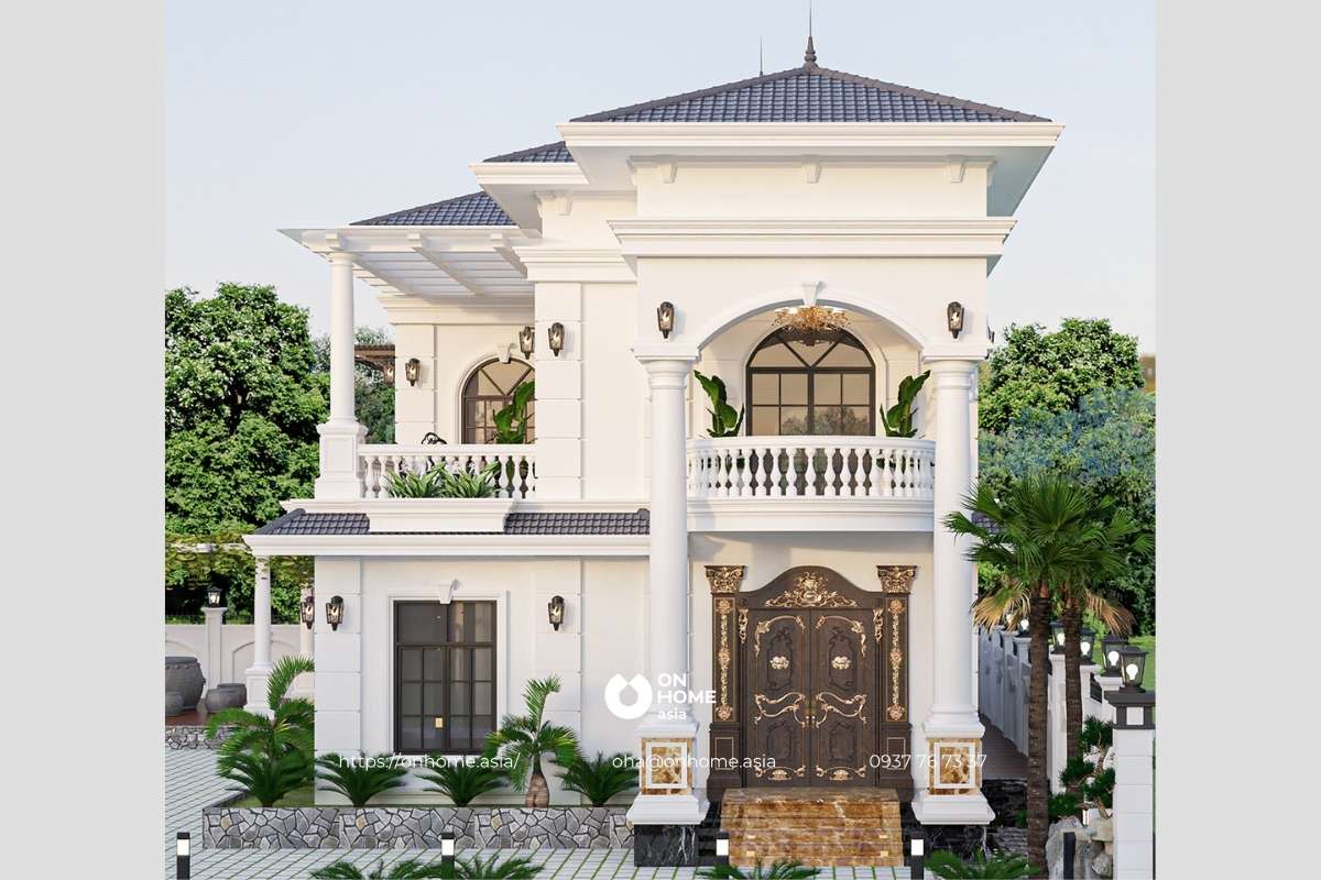 Thiết kế biệt thự 2 tầng mang đậm phong cách quý tộc