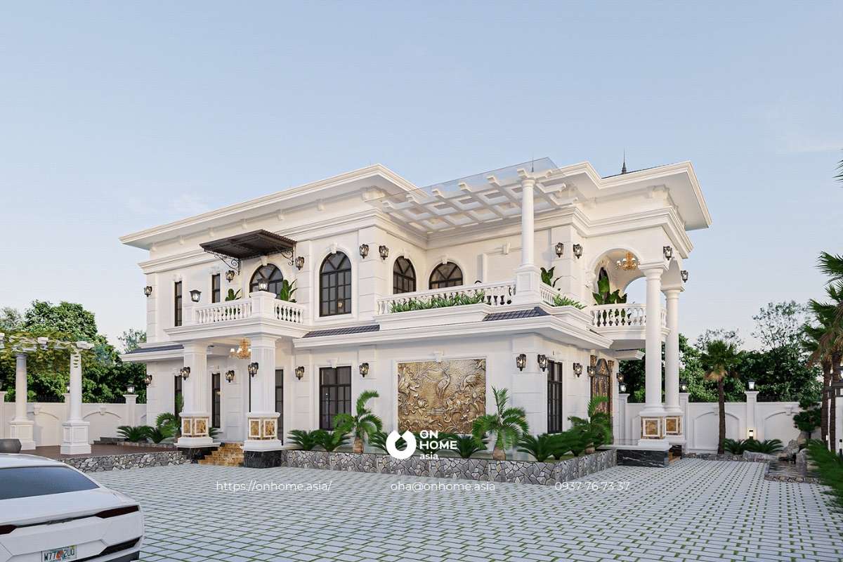 Thiết kế biệt thự 2 tầng mang đậm phong cách quý tộc