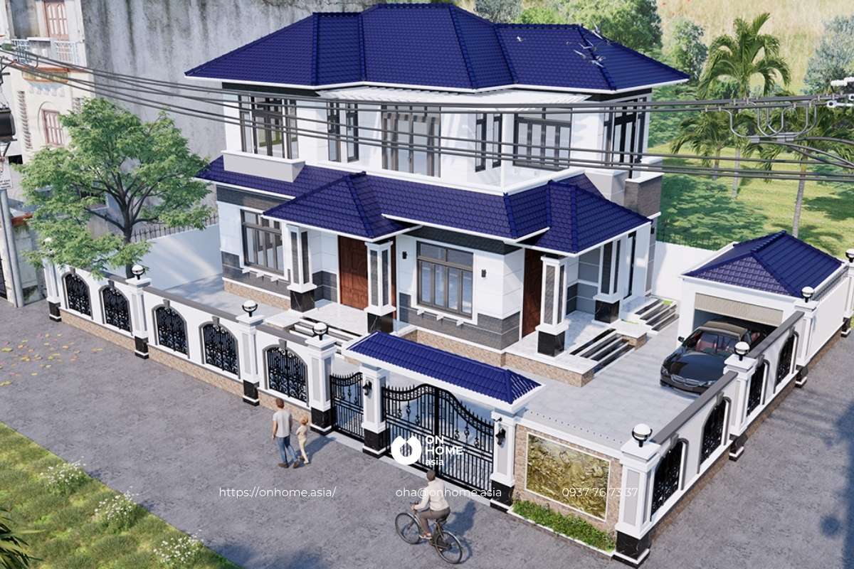 Biệt thự 2 tầng kiến trúc Pháp ấn tượng