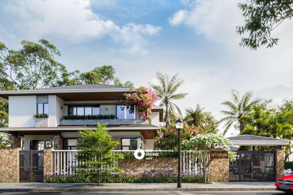 Thiết kế biệt thự 2 tầng Tân Cổ Điển sang chảnh