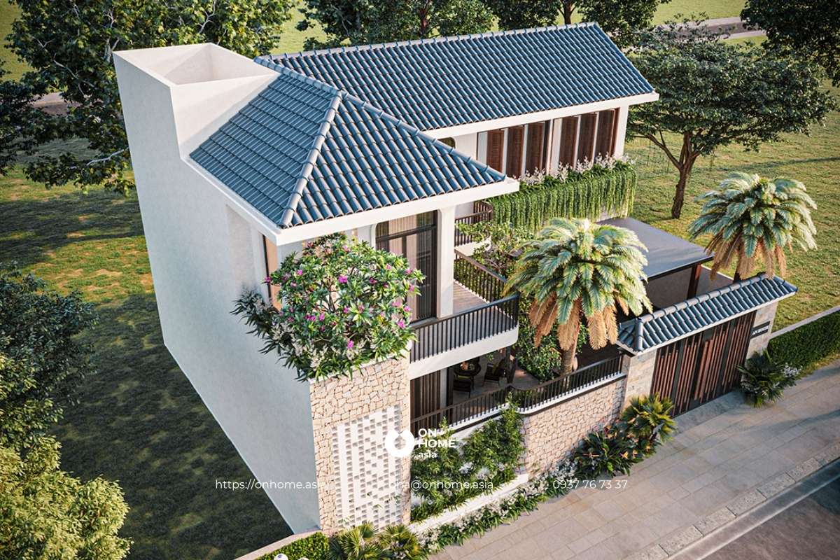 Thiết kế biệt thự sân vườn 2 tầng đẹp