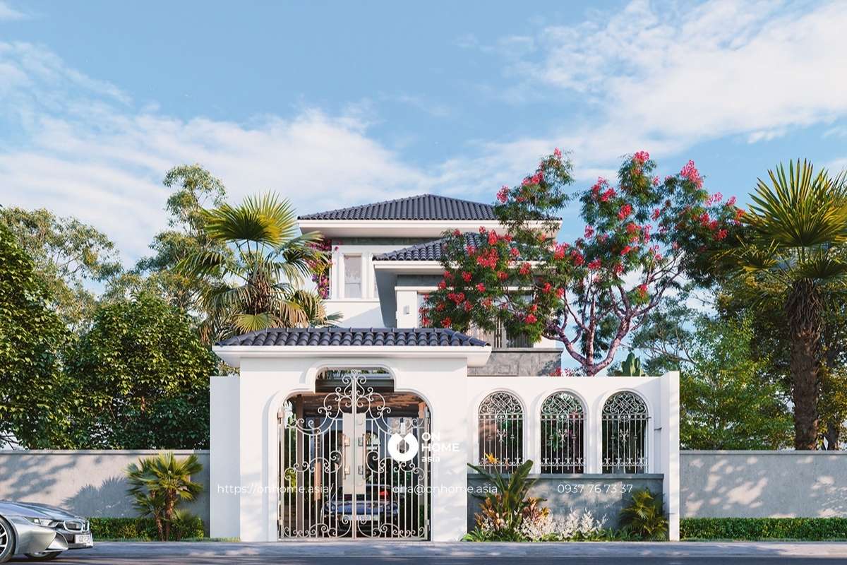 Biệt thự 2 tầng Tân Cổ Điển 3 phòng ngủ đẹp