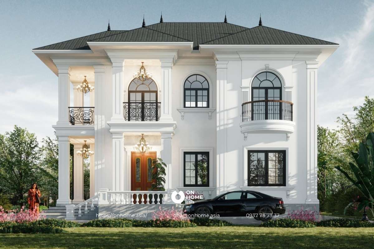 Mẫu biệt thự đơn lập 2 tầng tiện nghi