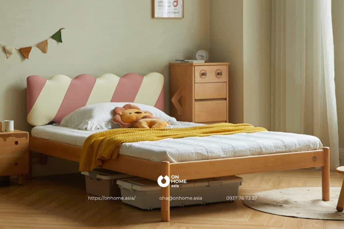 Giường cho bé trai 14 đơn giản hiện đại