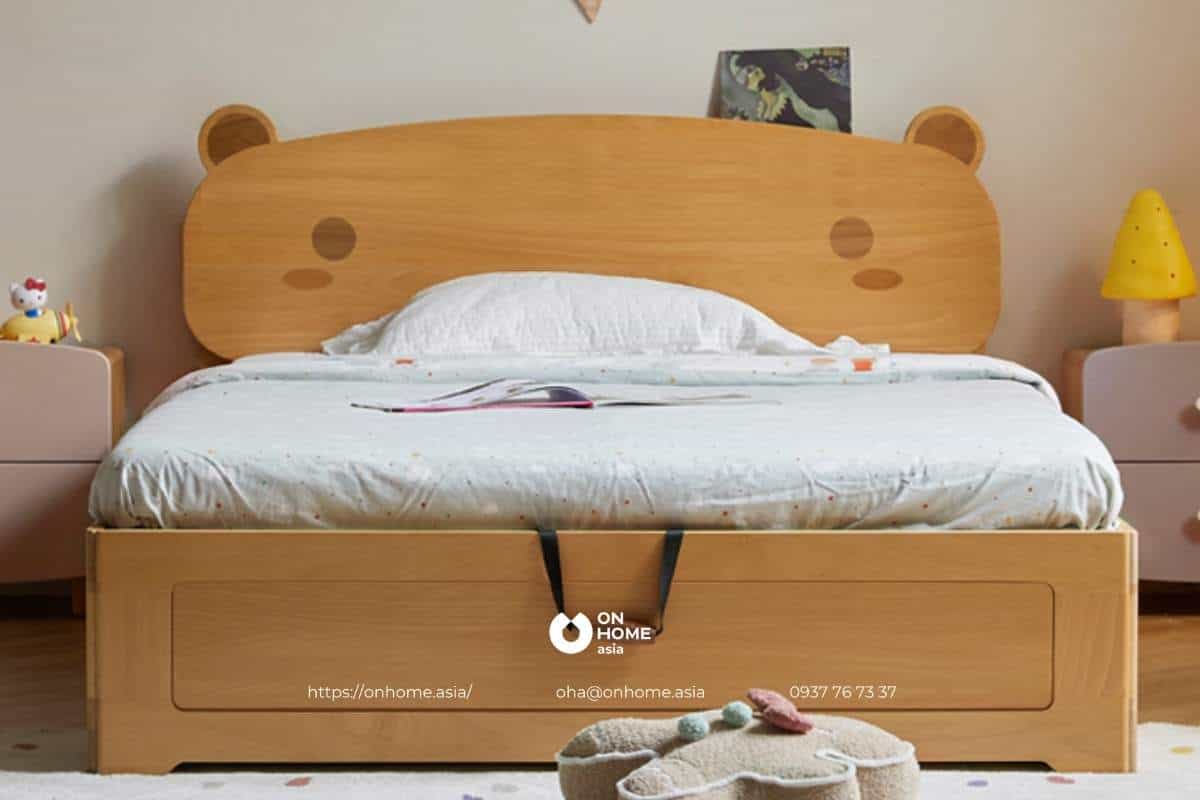 Giường bé trai hình con gấu