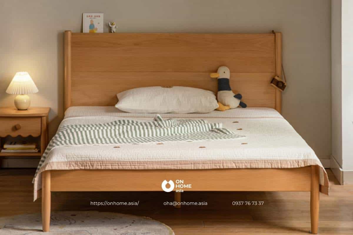 Giường gỗ cho bé trai 1m4