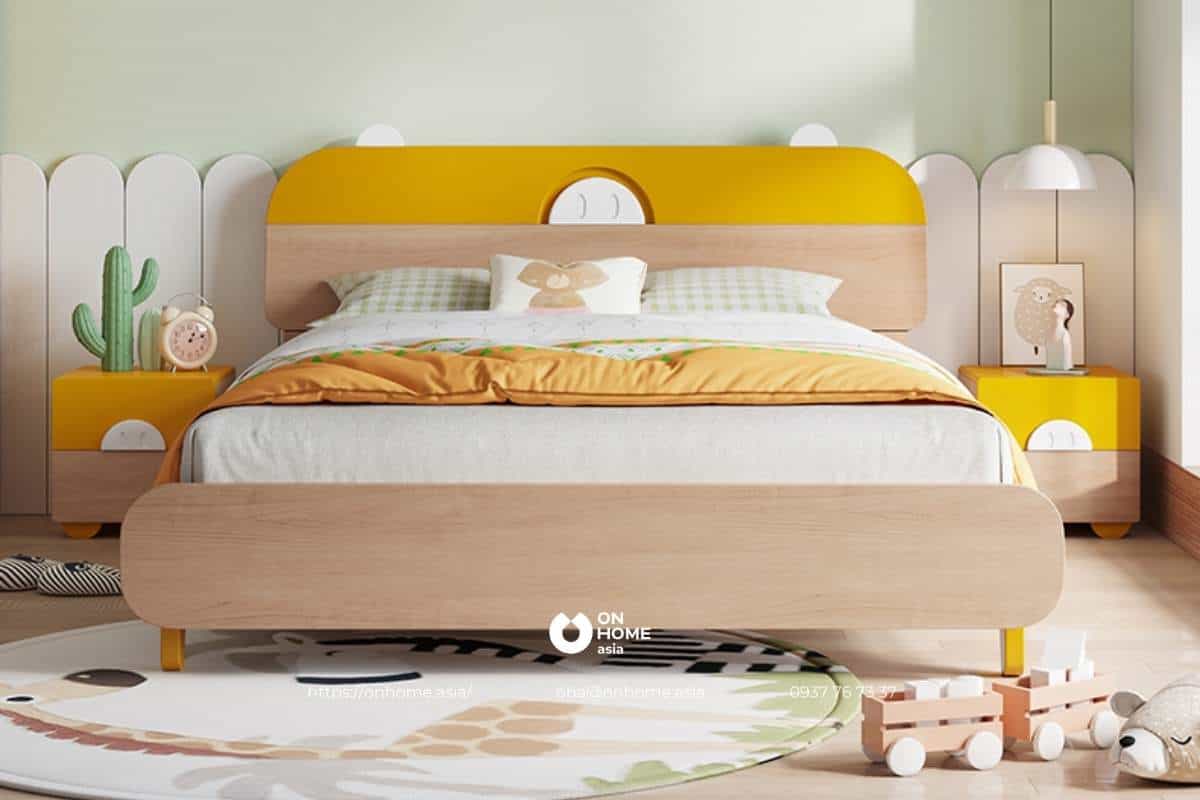 Giường cho bé trai 1m2 chất liệu gỗ cao cấp