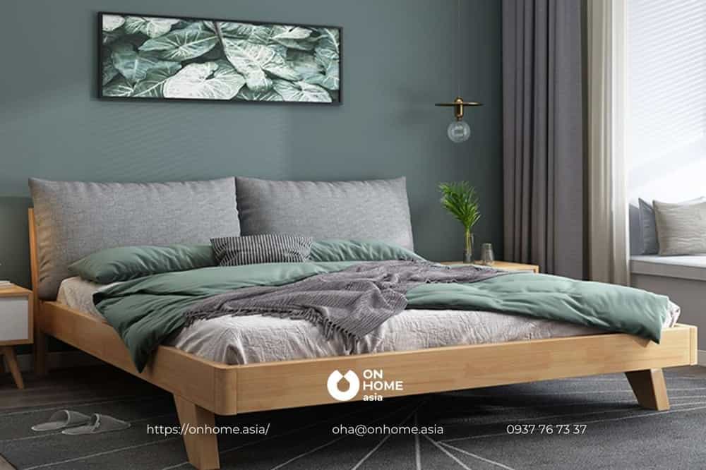 Giường ngủ gỗ công nghiệp đơn giản mà đẹp