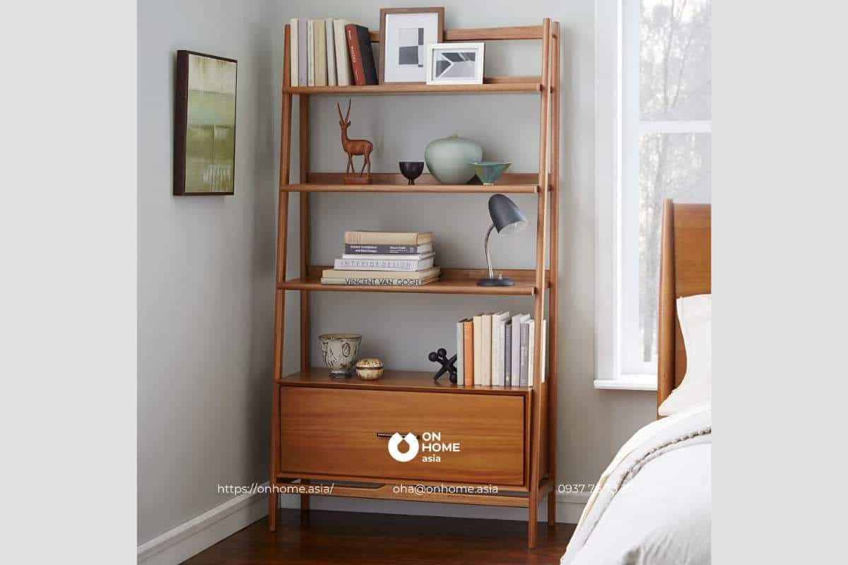 Kệ đa năng 4 tầng bằng gỗ đơn giản