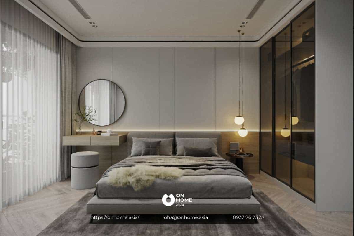 Thiết kế nội thất phòng ngủ Master hiện đại, đẹp