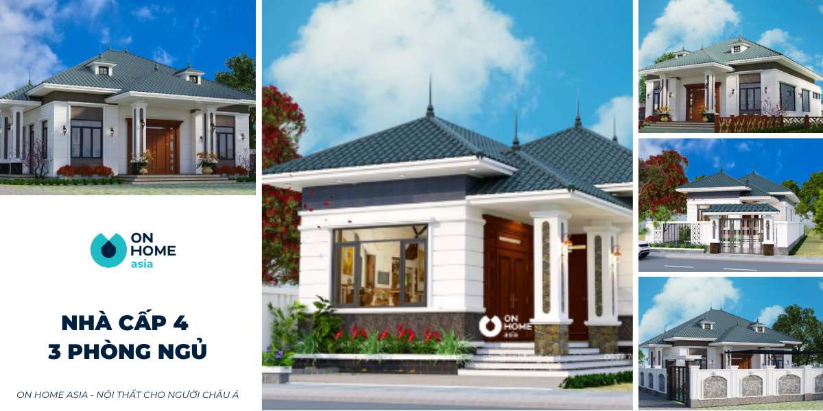 Thiết kế nhà cấp 4 diện tích 140m2 với 3 phòng ngủ tiện nghi ở Quảng Ninh  BT423079 - Kiến trúc Angcovat