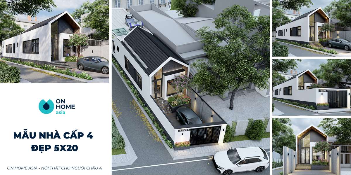 10+ Mẫu thiết kế nhà phố 5x20m đẹp hiện đại 2023 ✓SBS HOUSE