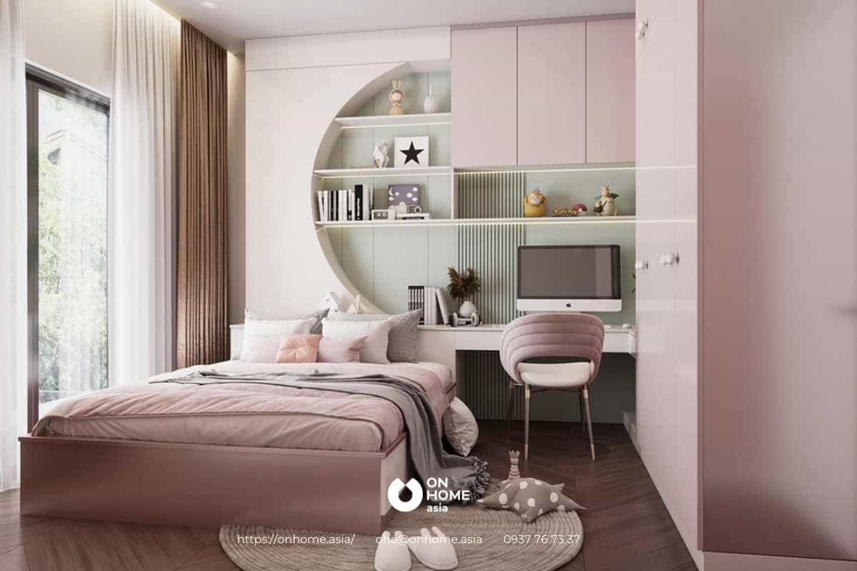 Thiết kế phòng ngủ bé gái hiện đại