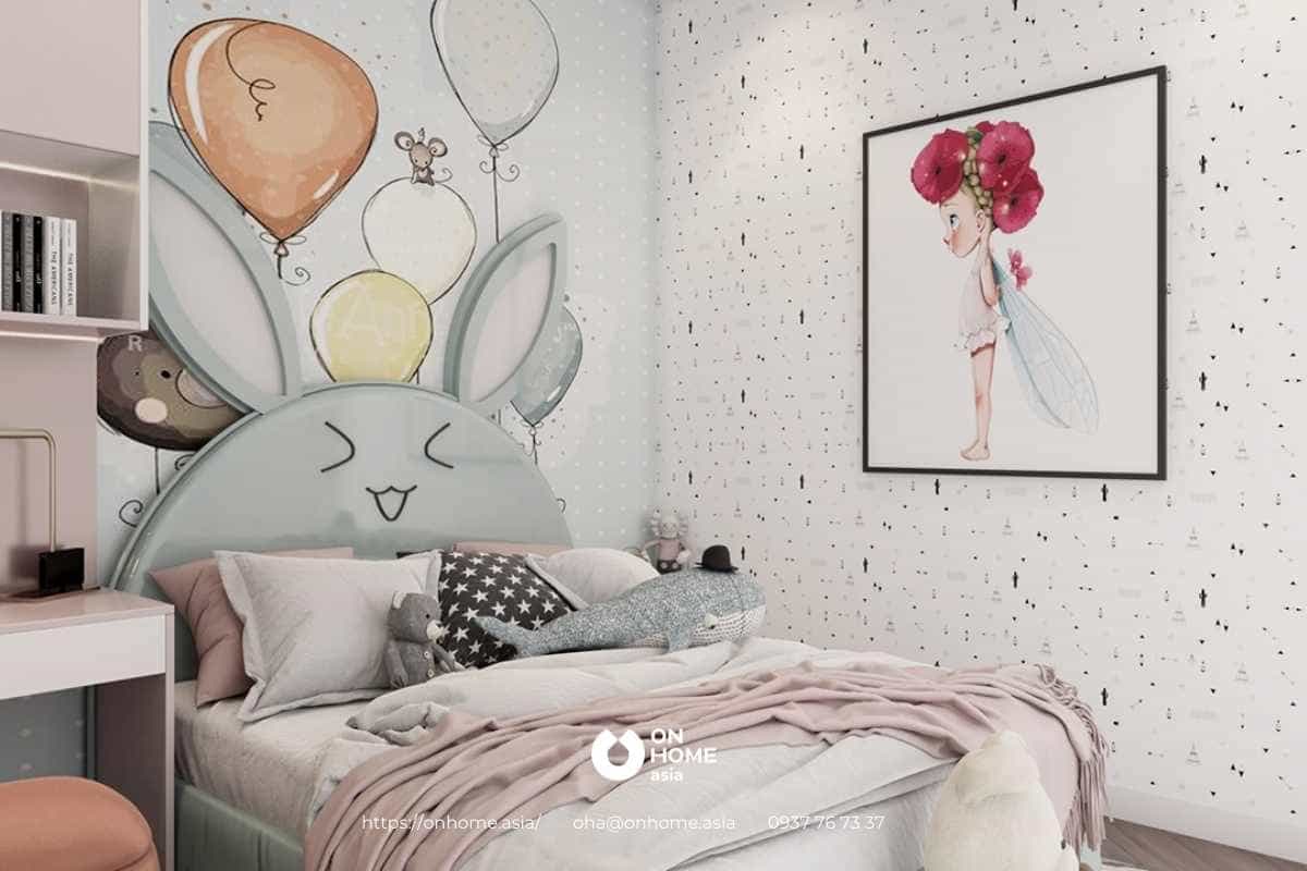 Giường ngủ tai thỏ đáng yêu