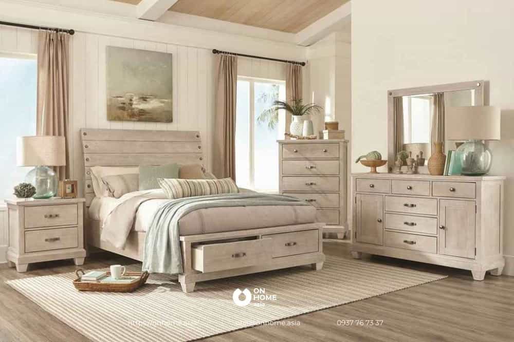 Thiết kế nội thất phòng ngủ theo phong cách Đồng quê