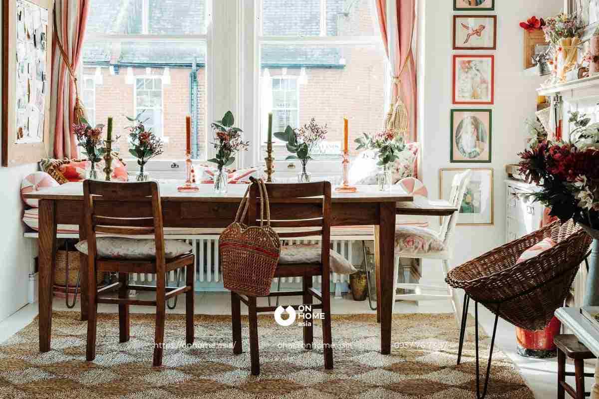 Mẫu thiết kế nội thất căn hộ phong cách lãng mạn với tông hồng chủ đạo