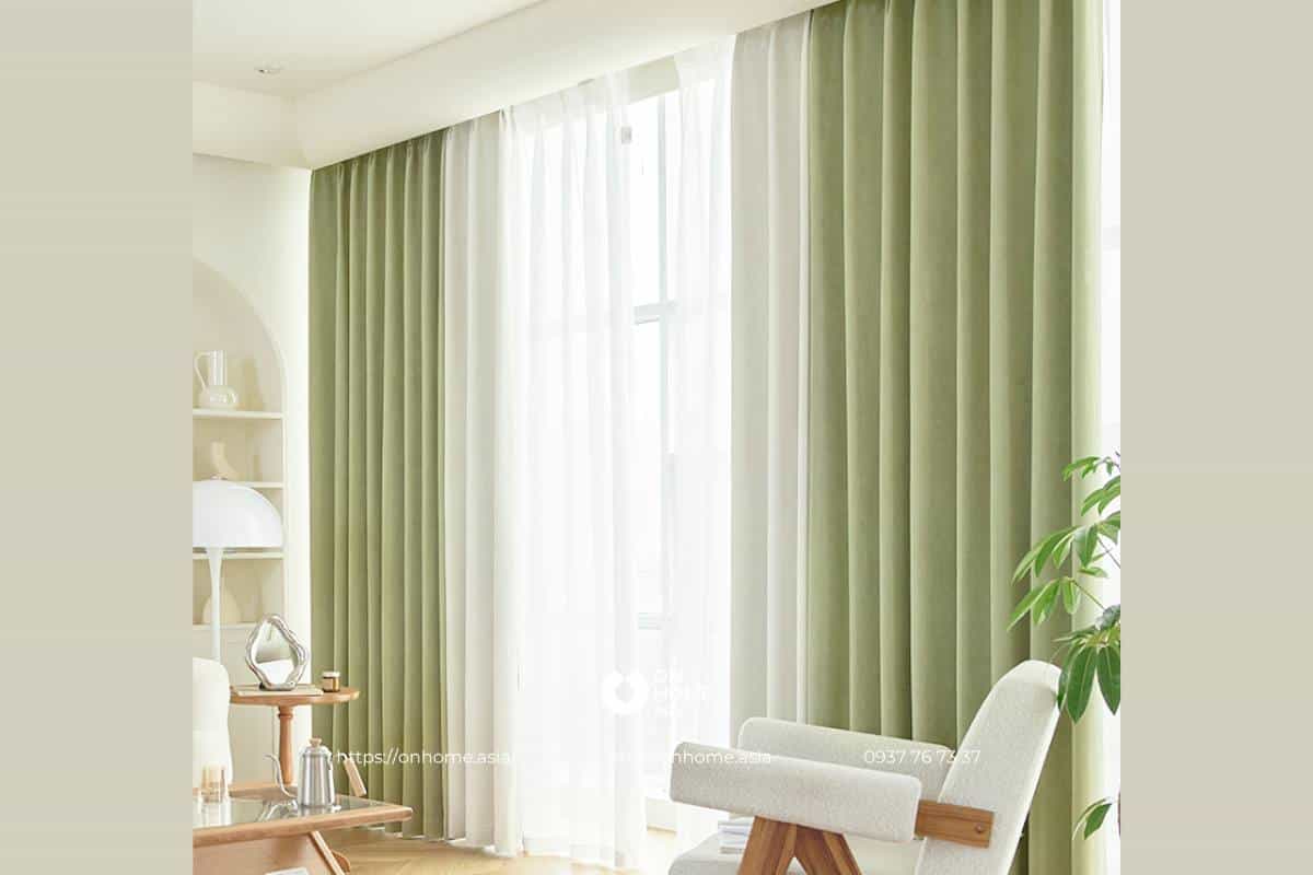 Rèm vải cửa sổ phòng ngủ có khả năng chống tiếng ồn