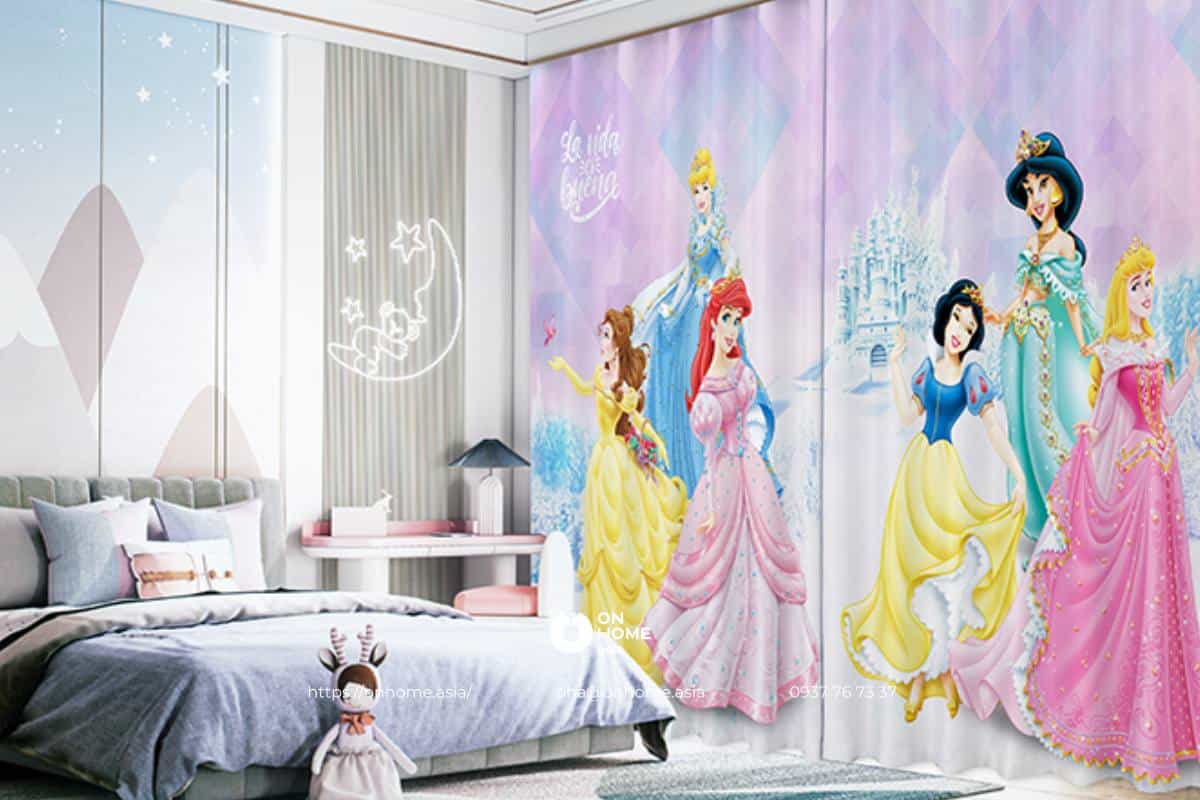 Rèm công chúa trang trí phòng ngủ bé gái