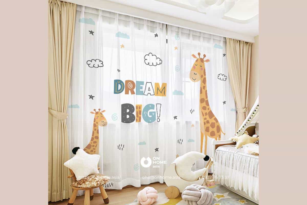Rèm cửa sổ phòng ngủ trẻ em cực độc đáo