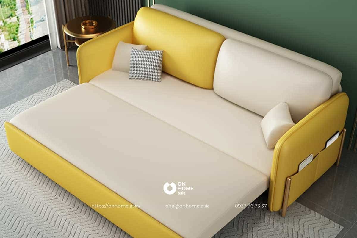 Sofa màu vàng kem cao cấp