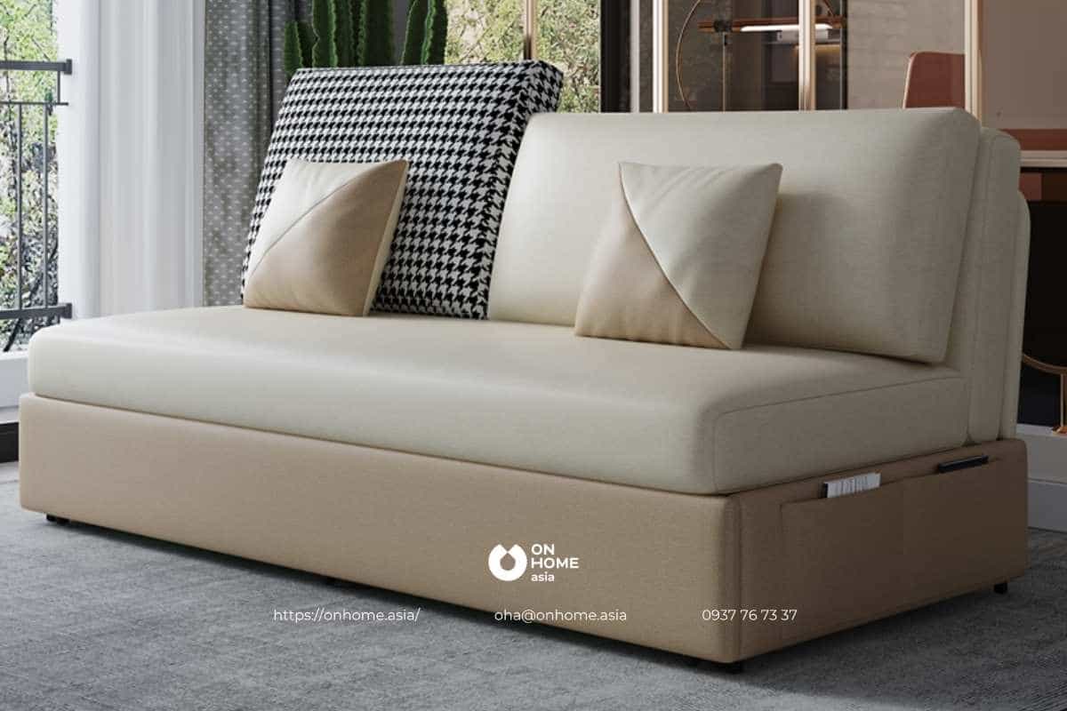 Ghế giường sofa chất liệu da cao cấp