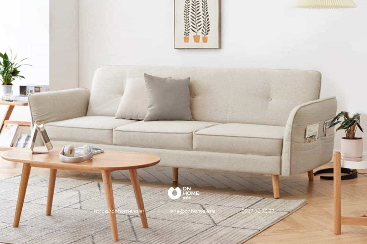 Ghế sofa giường gỗ phong cách Bắc Âu