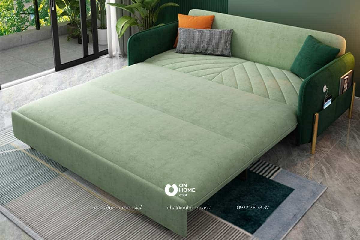 Sofa giường màu rêu đẹp