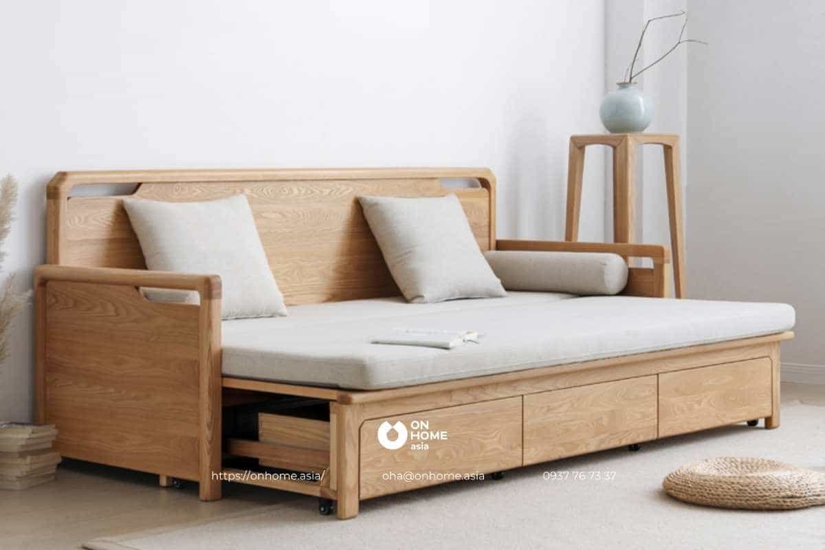 Sofa giường gỗ cao cấp nhập khẩu