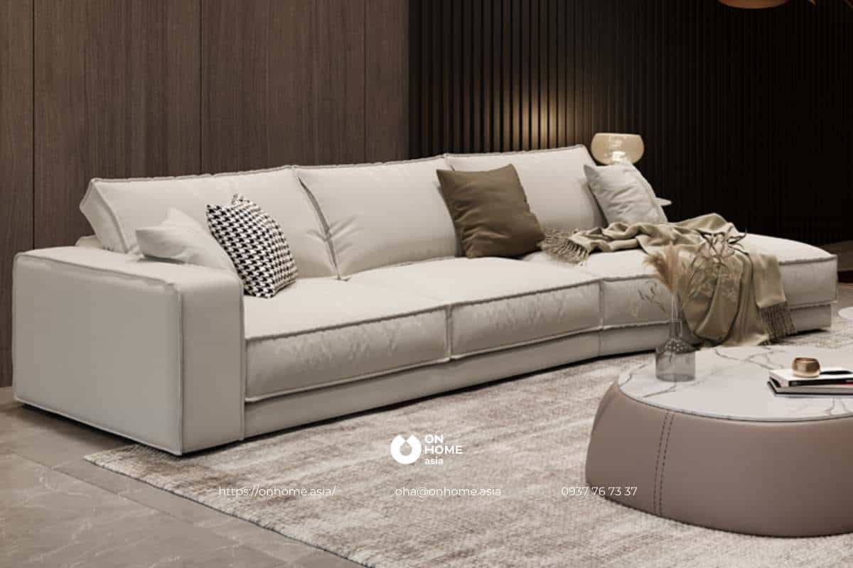 Ghế sofa chân thấp bằng nỉ cao cấp