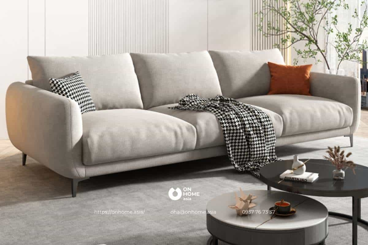 Ghế sofa nỉ chân sắt cao cấp