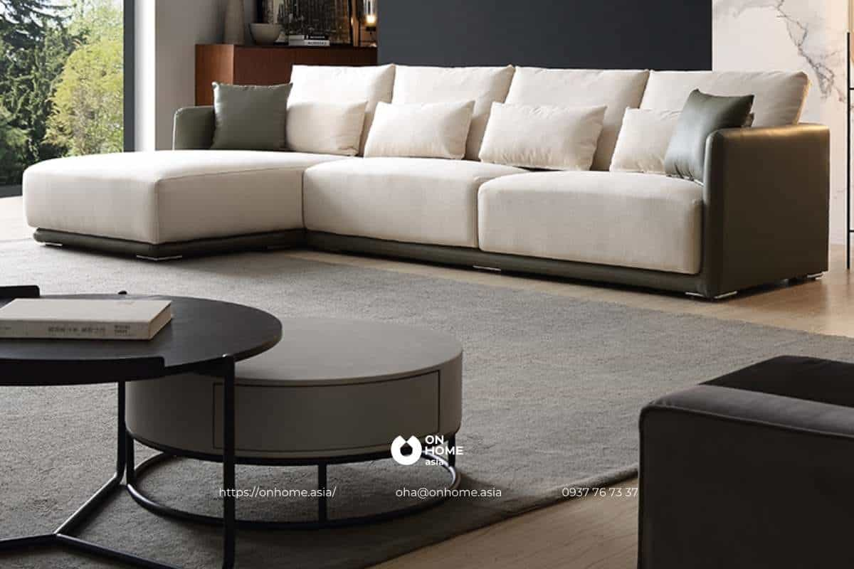 Sofa gầm thấp chất liệu nỉ cao cấp