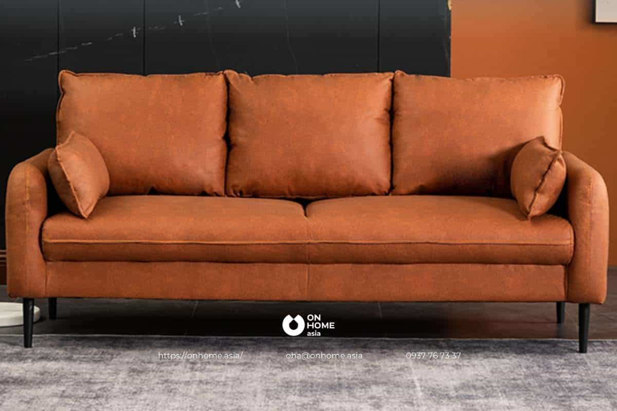 Sofa da màu nâu cao cấp nhập khẩu