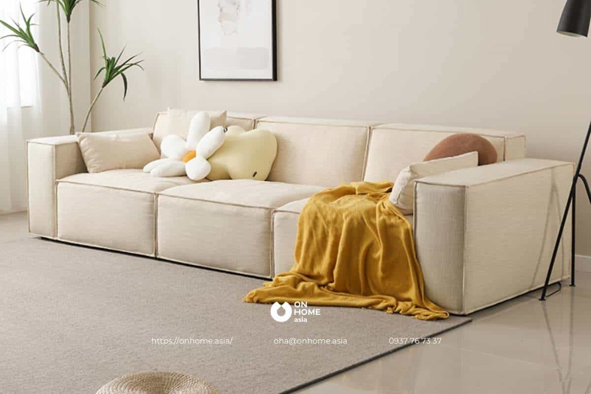 Bộ sofa màu kem sang trọng cao cấp