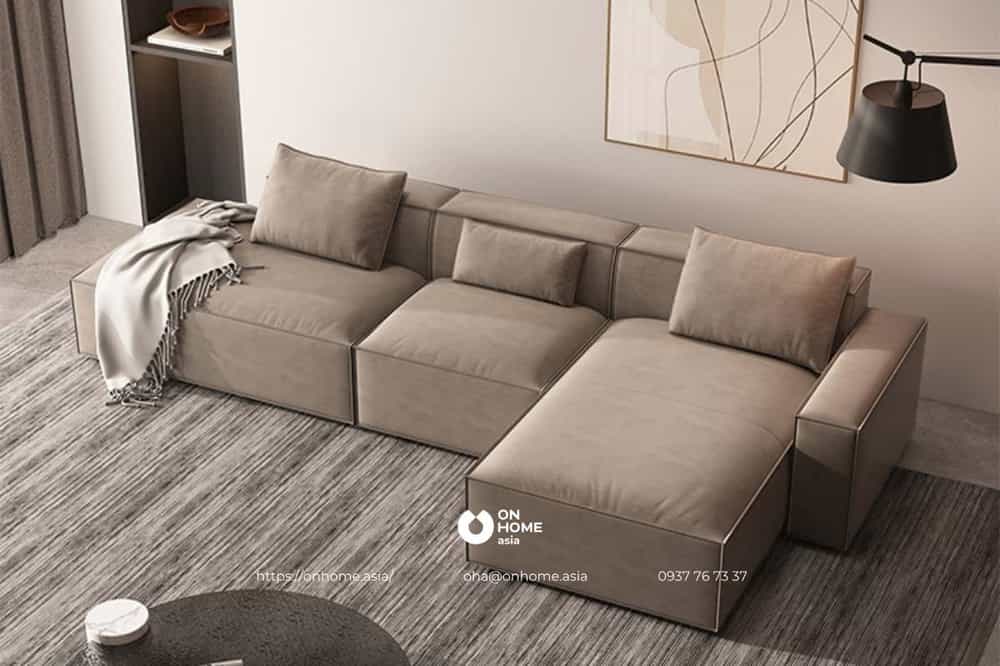 Sofa góc màu xám đẹp