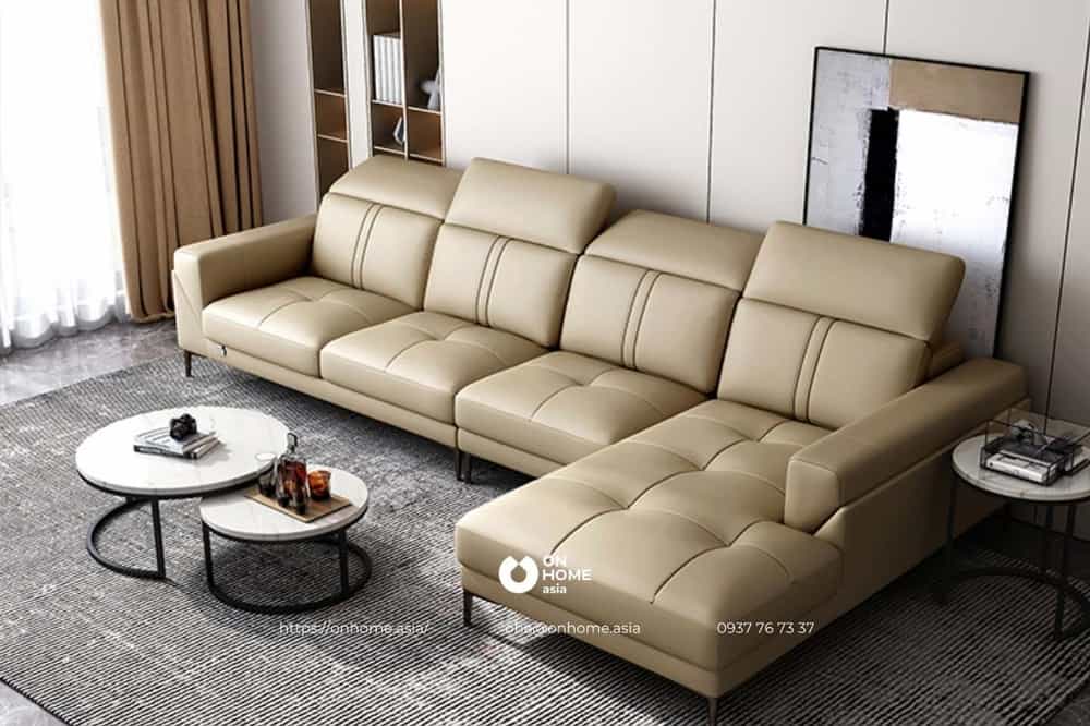 Sofa phòng khách thiết kế chữ L sang trọng