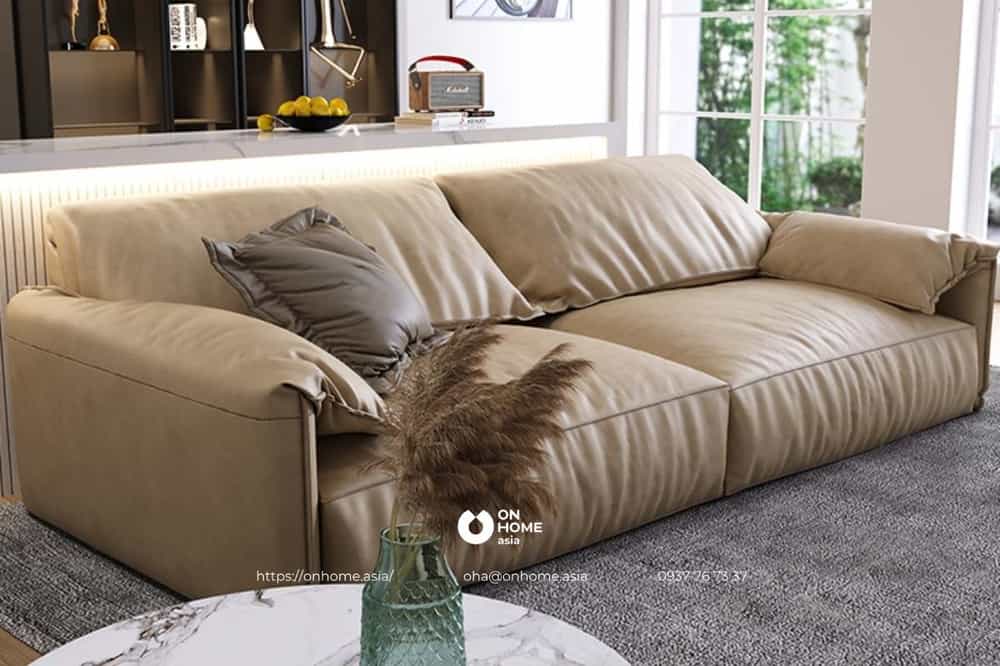 Sofa gầm thấp bằng chất liệu nỉ cao cấp 