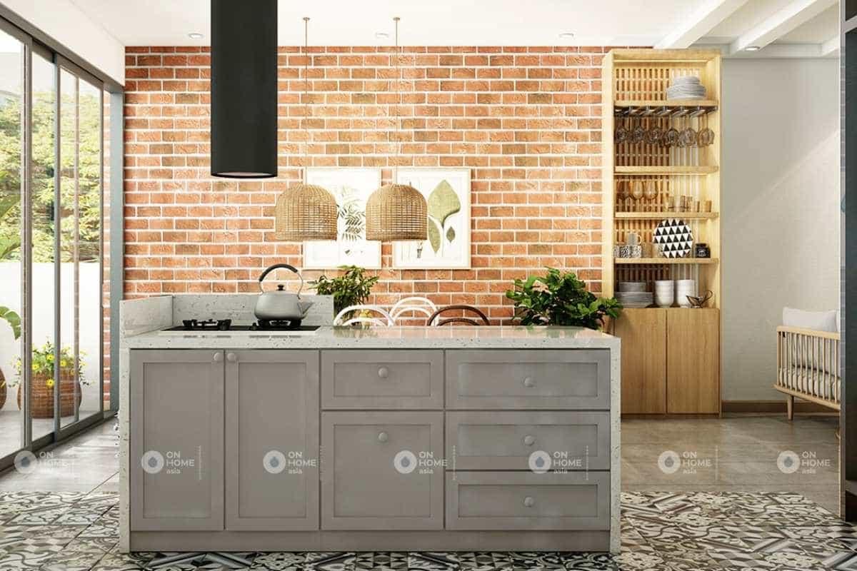 Nội thất phòng ăn đơn giản và ấm cúng