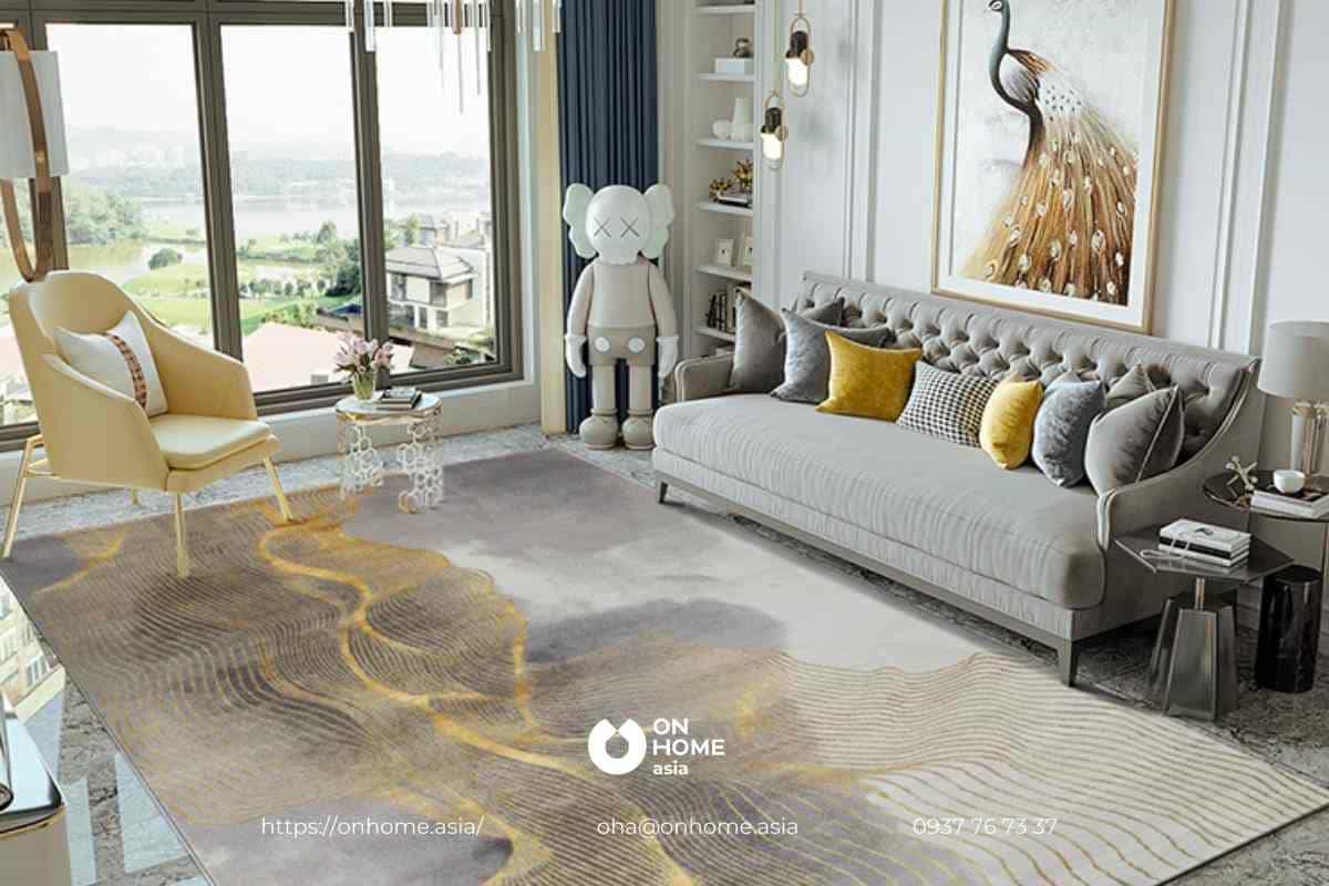 Thảm trải sàn phòng khách 3D