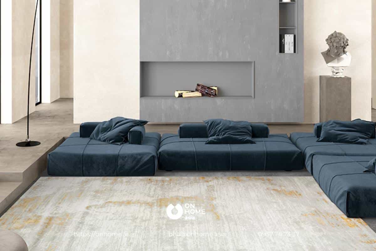 Thảm trải sàn phòng khách bằng vải cao cấp