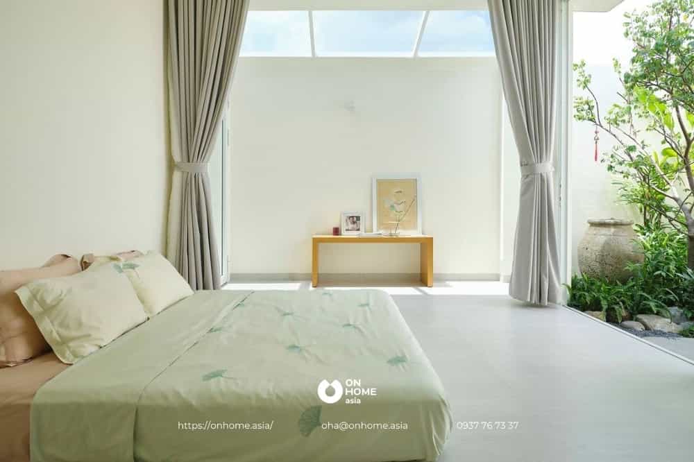 Thiết kế nội thất nhà đẹp với phòng ngủ đơn giản thanh lịch