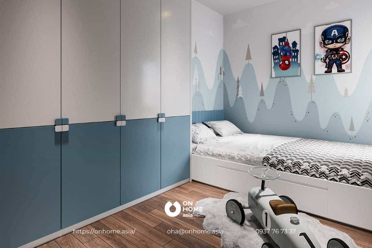 Thiết kế nội thất phòng ngủ bé trai đẹp