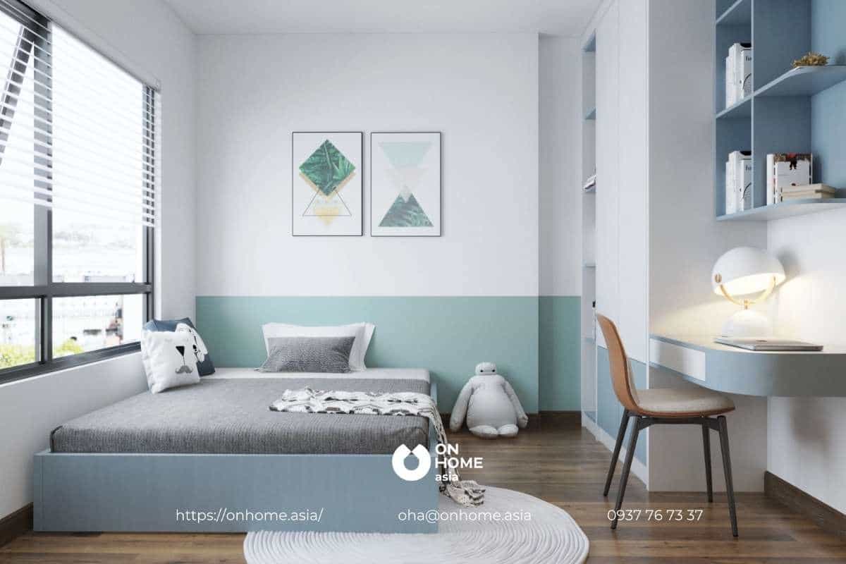 Tranh treo tường phòng ngủ với màu sắc hài hòa