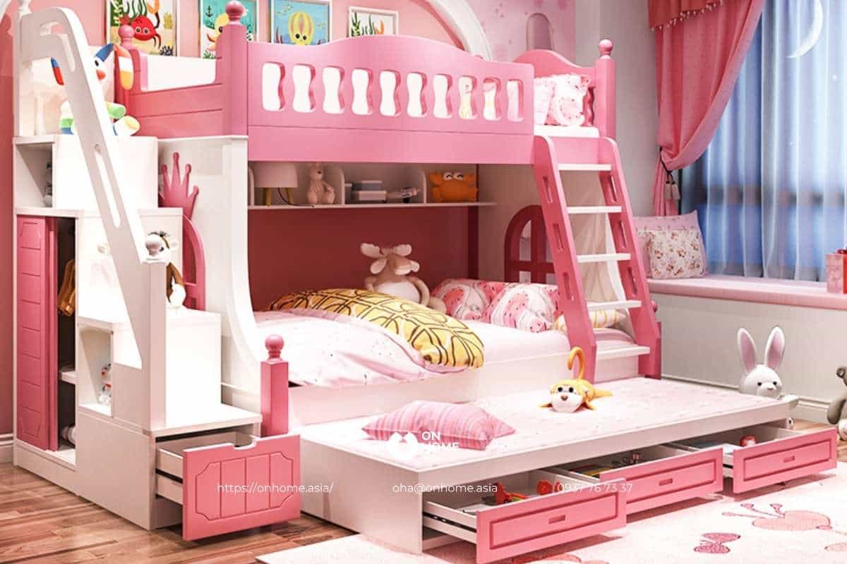 Giường tầng đẹp cho bé gái