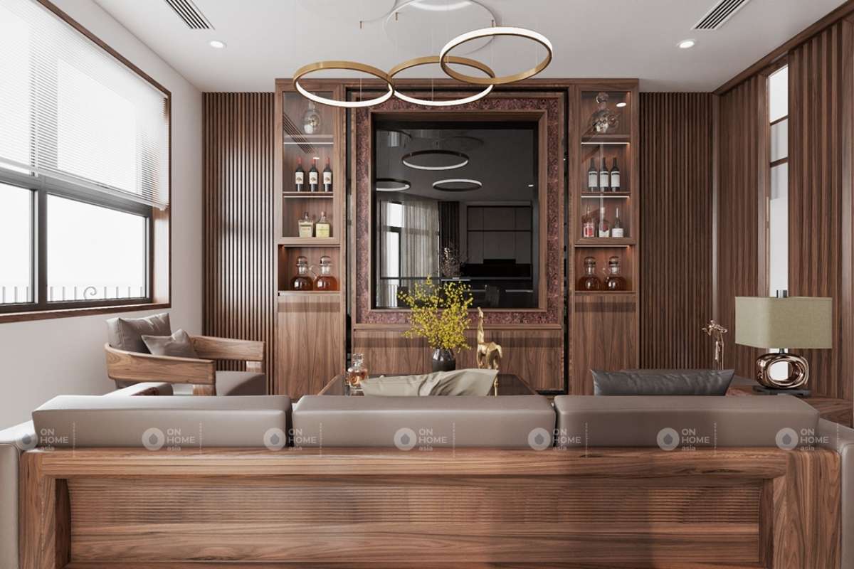45 mẫu phòng khách ốp gỗ hiện đại đẹp sang mà dễ ứng dụng