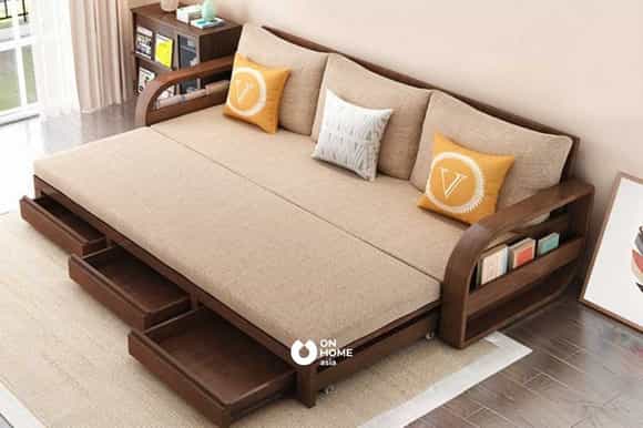 Ghế sofa giường gỗ cao cấp