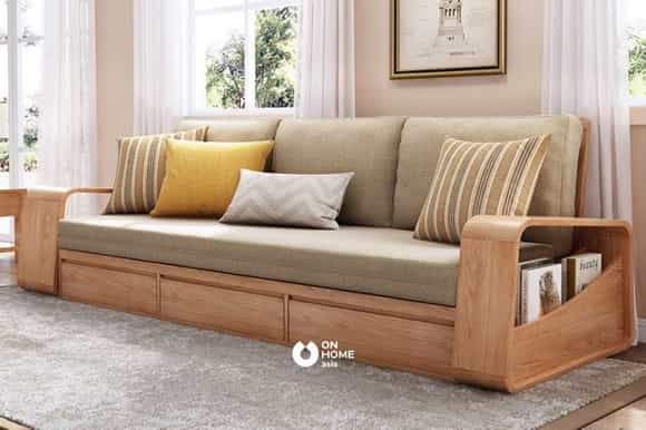 Ghế sofa thông minh gỗ nệm